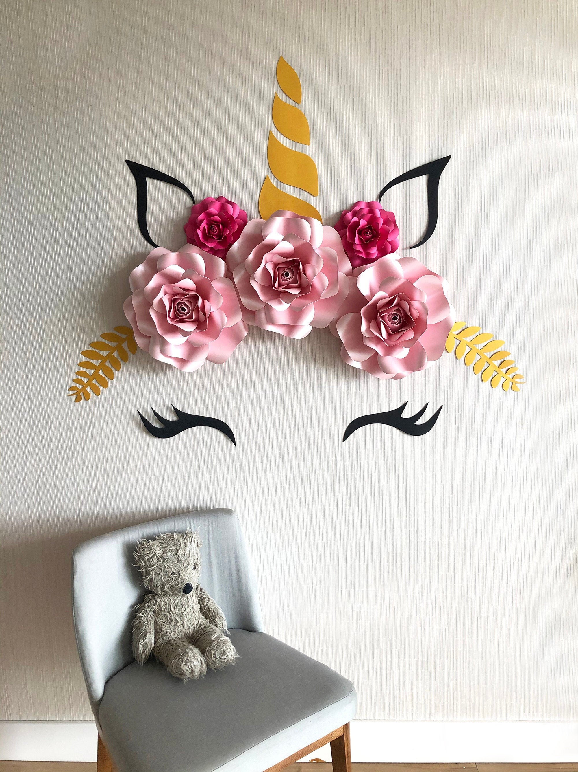 Flores de papel conjunto de unicornio 'Unicorn Blush' Etsy