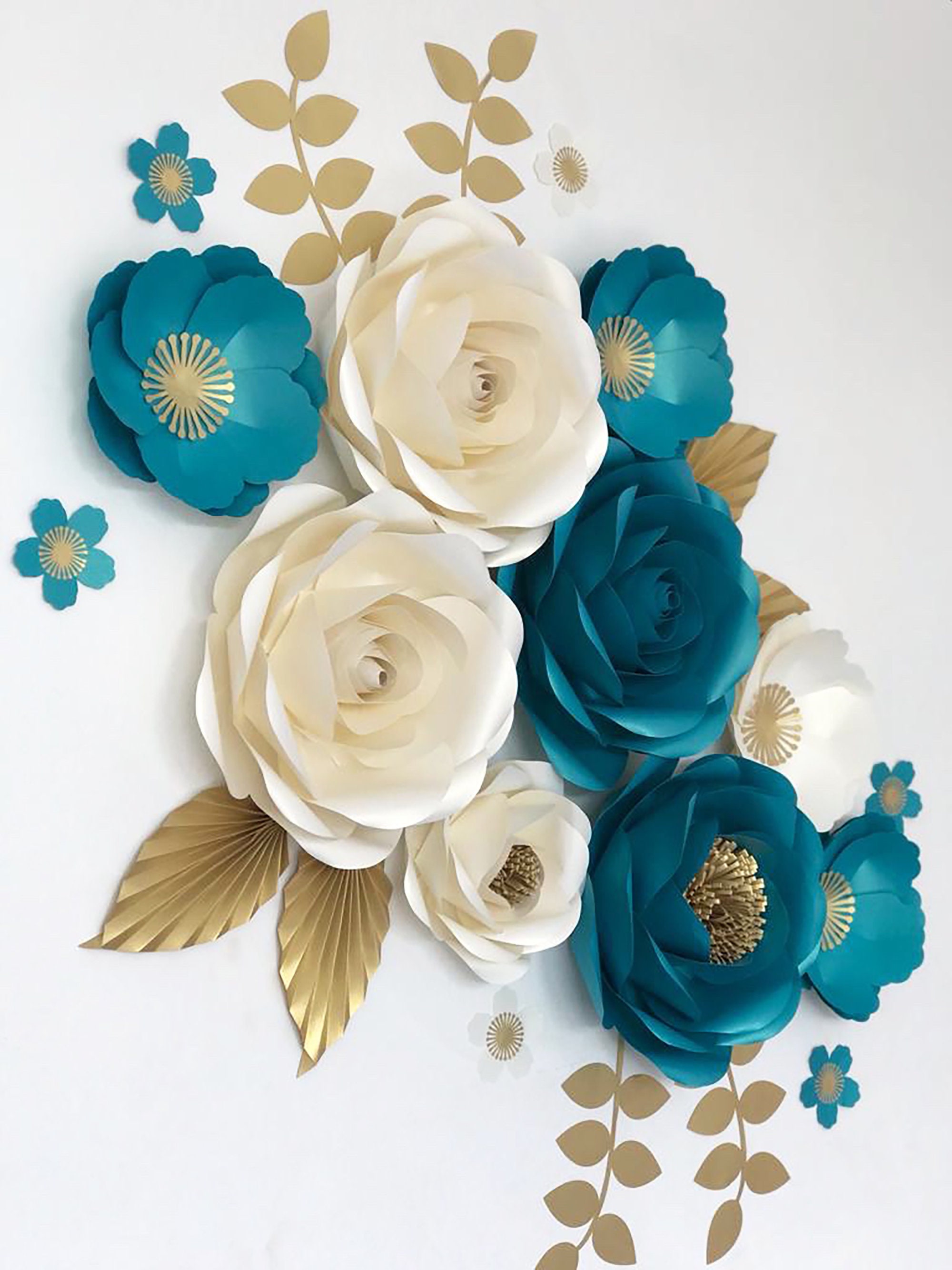 Papel Flores Set 'Venus' Decoración de pared Vivero | Etsy