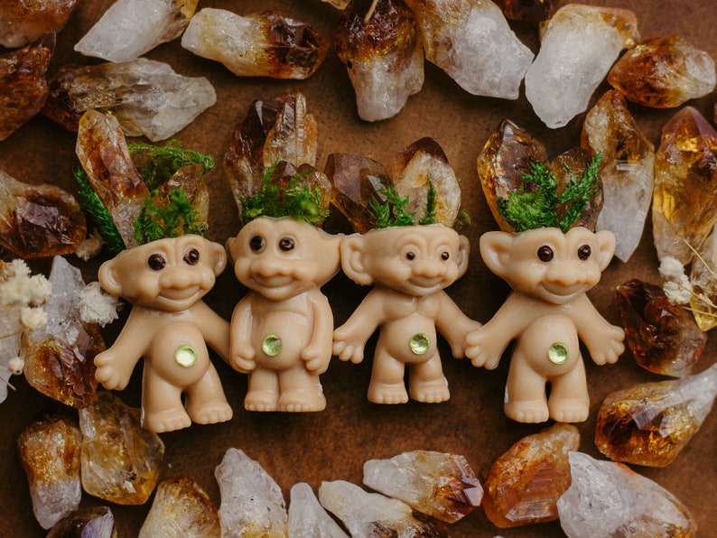 Mini Citrine Troll  Crystal Troll  November Birthstone  image 1