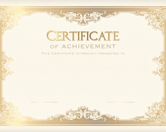 Certificate of Achievement Blank