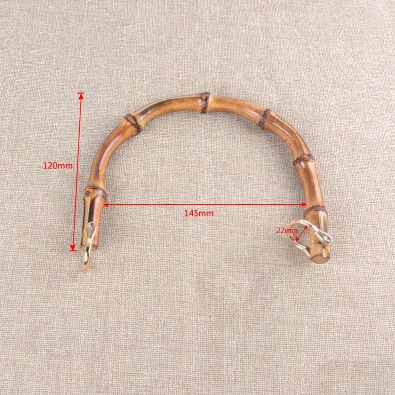 2/4/10pcs 145mm Real Bamboo Handle Handbag Handle for Sale image 3