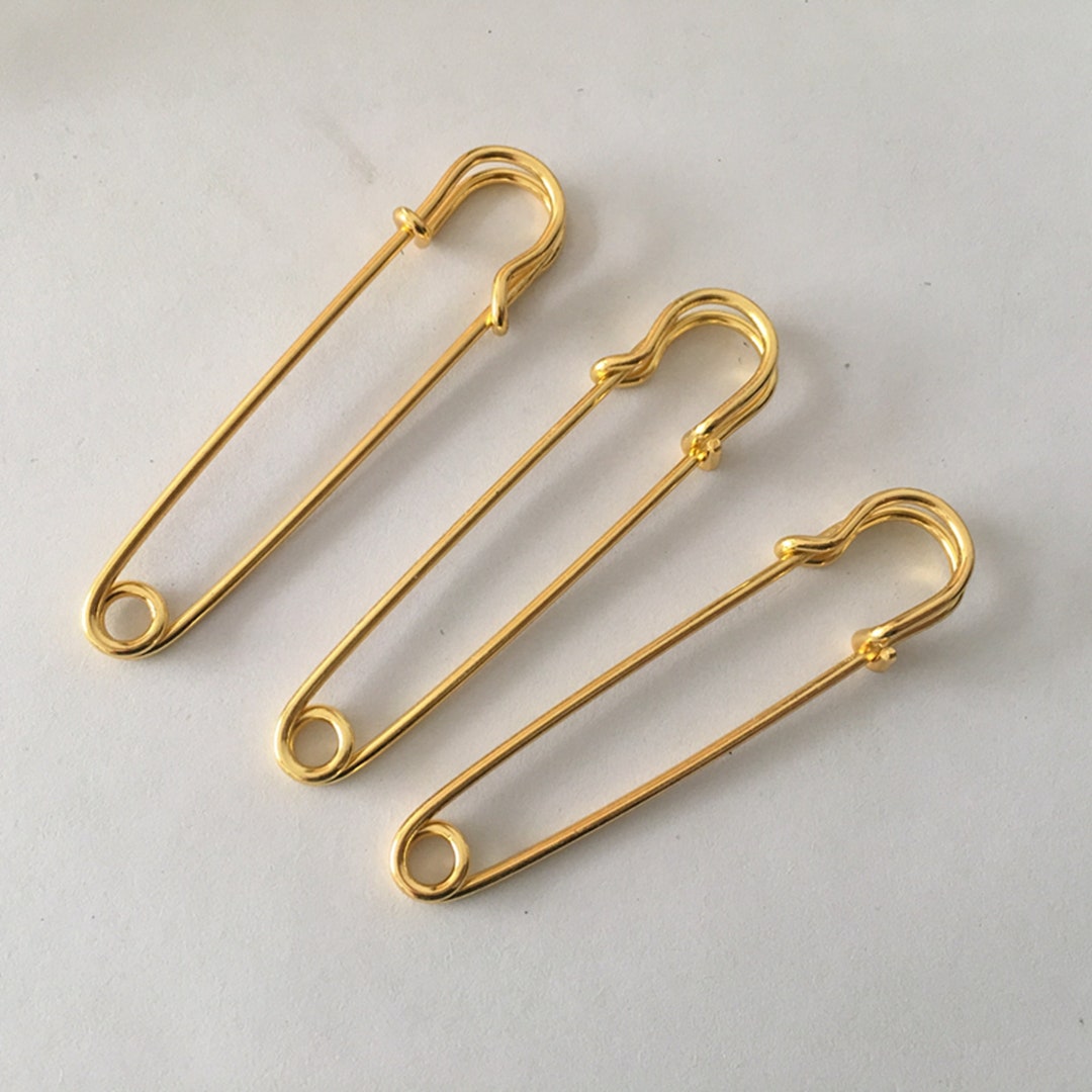 10pcs Extra Large Gold Strong Heavy Duty Safety Pins Craft Jewelry ...