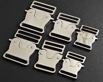 2/5pcs Nickle Side Release Buckle Metal Quick Release Belt Buckle