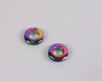 4pcs 10mm Vari colori in lega di zinco Hardware Accessorio Occhiello per pelle