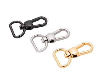 50pcs/ 1 lot 15mm Snap Hook with D Ring Handbag Purse Keychain Hardware Light Gold/Nickle/Gunmetal