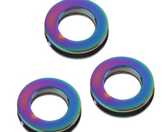 4/12/20pcs 20mm Rainbow Leather Craft Repair Grommet Metal Grommets Eyelets Screw Eyelet Round Grommet