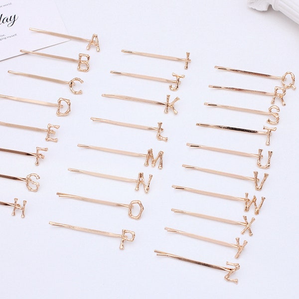 10pcs Letter Hair Clip Initial Hair Pins,Simple Hair clip, Exquisite hairpin, Cute Pins, Girl Hair Pin, Women Hair Accessories