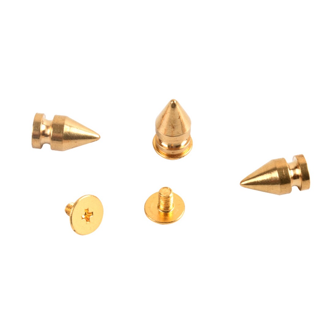 10pcs 7x13mm Gold Screw Bullet Rivet Spike Studs Spots DIY - Etsy