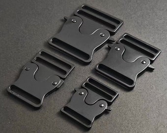 2/5pcs Black Quick Release Buckle Metal Adjustable Buckle 25/32/40mm