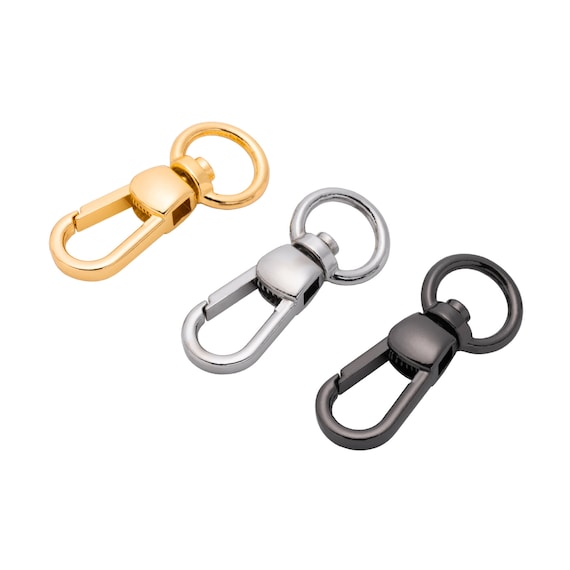 50pcs/ 1 Lot 11mm Mini Snap Hook Oval Snap Hook for Bag Light Gold /nickle  /gun Black -  Denmark