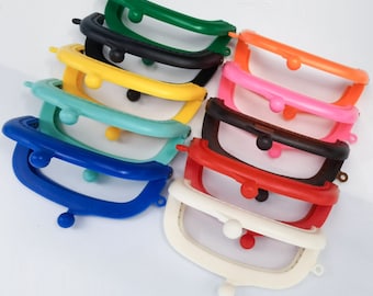 5pcs 8.5cm Plastic Purse Frame Kiss Lock Clasp Clutch Bag Frame