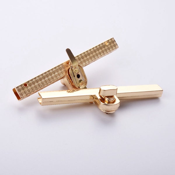 2/4/10pcs Light Gold Alloy Beautiful Long Twist Lock Bag Twist Lock Hardware