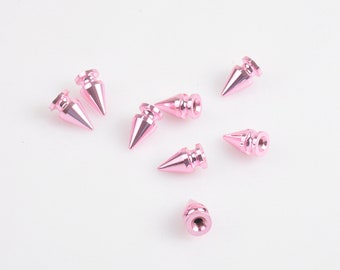 10/20/50/100pcs 7x13mm Pink Bullet Cone Spike Rivets Studs Punk rivets for garment handbag