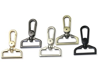 6pcs 32mm carabiner keychain clasp swivel hook for leather strap