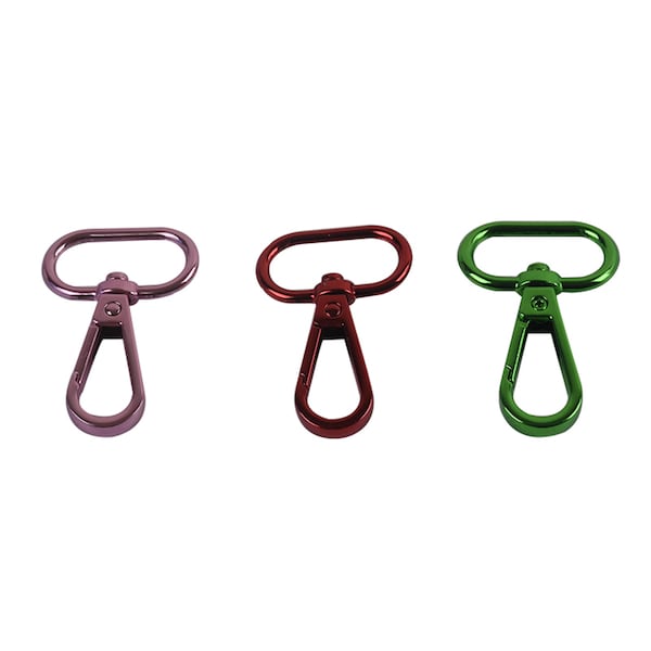 10/20/30pcs 25mm Lobster Snap Hook Buckle Key Chain Hardware Light Pink/Red/Green