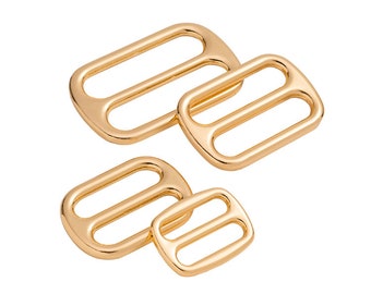 50pcs/1 lot Light Gold Slider Buckle Belt Adjustable Metal Release Buckle 20mm/25mm/32mm/38mm