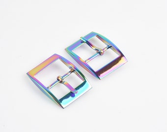 4/10/20pcs 25mm Rainbow Adjustable Pin Buckle Metal Pin Buckle Handbag Hardware