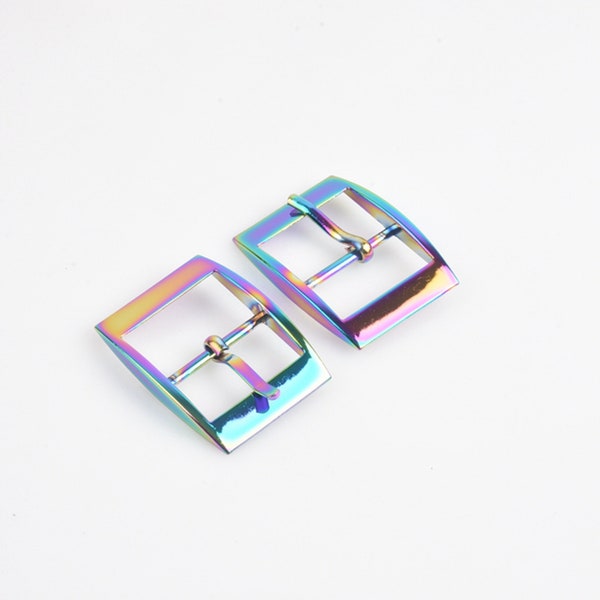 4/10/20pcs 25mm Arc-en-ciel réglable Pin Buckle Metal Pin Buckle Handbag Hardware