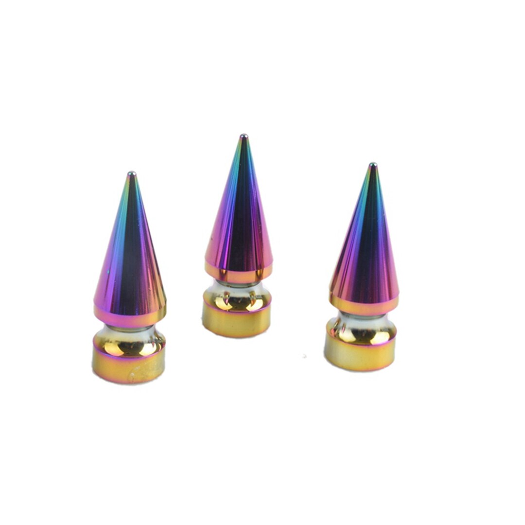 2/5/10/20pcs Metal Rainbow 17x50mm Cone Rivets Screw Punk Bullet Cone ...