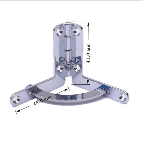 Zinklegierung Schmuckkästchen 90 Grad 41x45mm kleines Metall Quadrant Scharnier für Holzbox