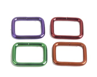 4/10/20pcs 1 inch Metal Square Buckle for Bag Leather Strap Webbing Metal Bag Ring