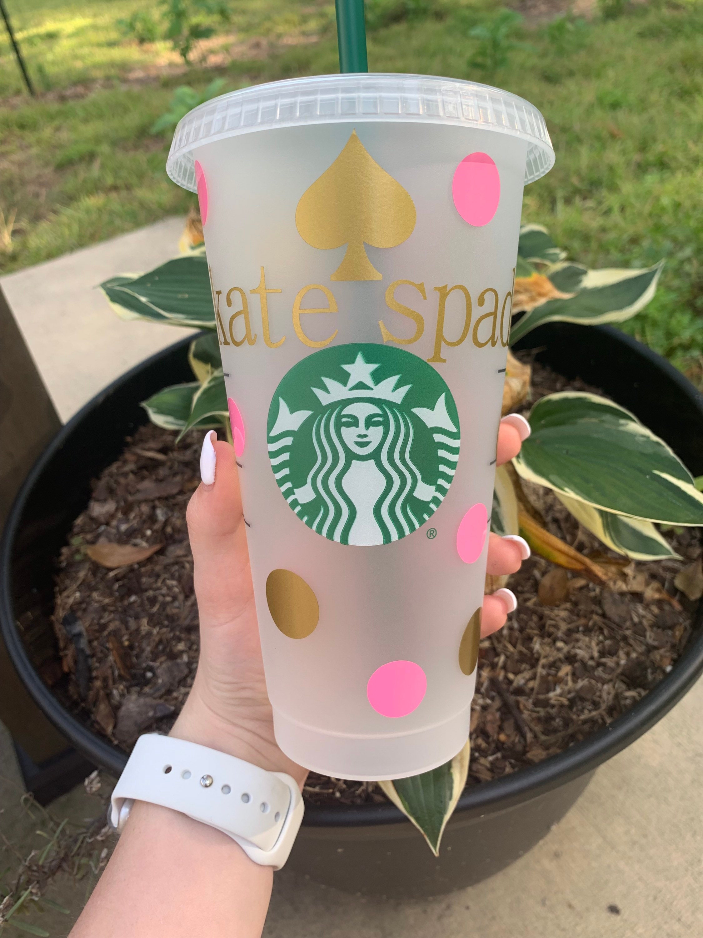 Personalized Kate Spade Starbucks Cold Cup Custom Starbucks Etsy