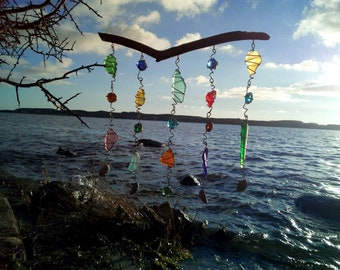 Sonnenfänger Seeglas bunt