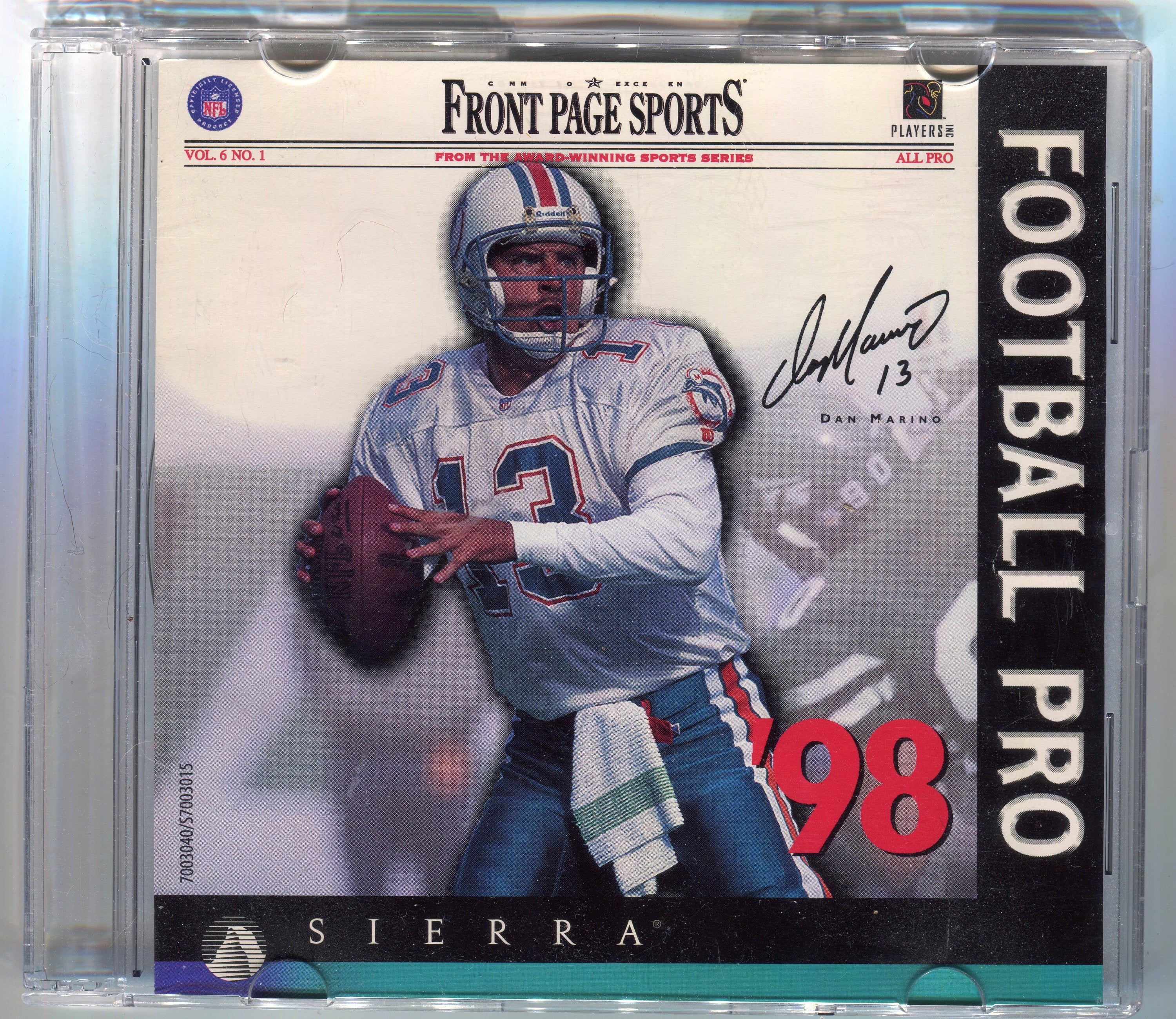 front page sports football pro 98