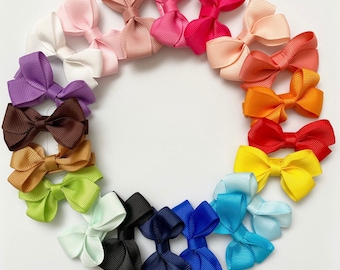 10 pieces bow set. Hair bows, Toddler hair bows, Bow clips, Grosgrain bow, Hair bow baby, Small hair bow, Baby barrettes.