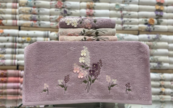 Pink and purple towels hotsell