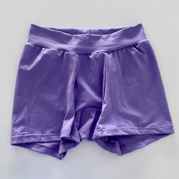 Boxers violet uni pour femmes, shorty, culotte, pantalon confortable, sous-vêtements doux, sous-vêtements féminins, boxers pour dames, intimes