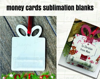 Sublimation MDF Christmas Ornament Money Card Holder Blank