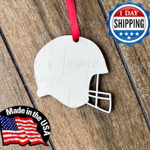 Sublimation Football Helmet Holiday Ornament, Sublimation Blanks, Benelux hardboard blanks, MDF Ready to sublimate, UNISUB