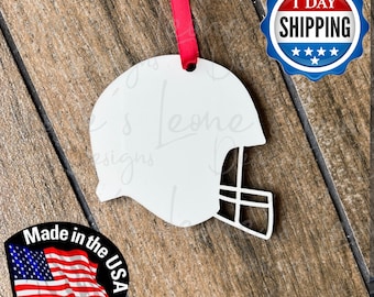 Sublimation Football Helmet Ornament: Unisub Hardboard Blank