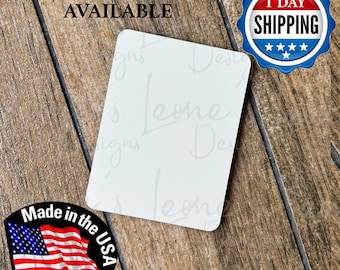Sublimation Holiday Ornament Blank: Rectangular Unisub Hardboard