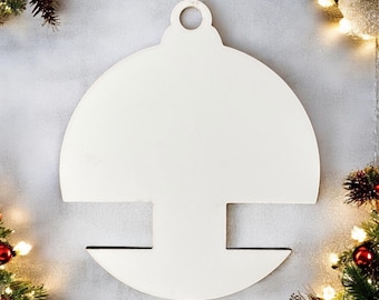 Sublimation Christmas Ornament Blank: Height Ribbon MDF, Unisub Hardboard