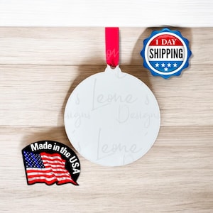3.3&quot; Sublimation Holiday Ornament, Sublimation Blanks, Benelux hardboard blanks, MDF Ready to sublimate, Sublimation Christmas, UNISUB