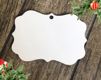 Sublimation Holiday Ornament Blanks: Benelux Hardboard, 4" x 2.75" (Lot of 100)