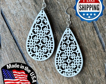 Teardrop Sublimation Earrings: Benelux Hardboard Blanks, MDF, UNISUB