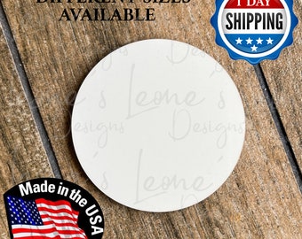 Round Sublimation Ornament Blanks: Unisub Hardboard, MDF, Christmas Ornament