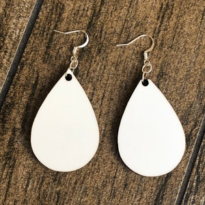 Sublimation Teardrop earrings, Sublimation Blanks, Benelux hardboard blanks, MDF Ready to sublimate, Sublimation Drop Earrings, UNISUB