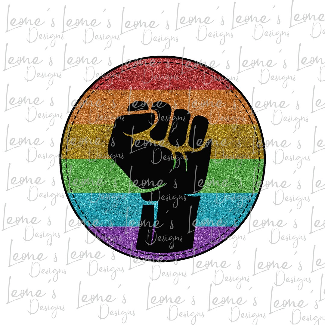 Rainbow Pride Fist PNG: LGBTQ Sublimation Design (digital File) - Etsy