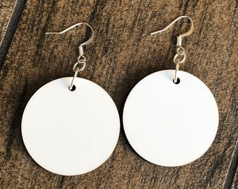 Sublimation round earrings, Sublimation Blanks, Benelux hardboard blanks, MDF Ready to sublimate, Sublimation Drop Earrings, UNISUB