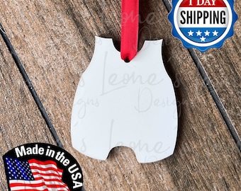 Sublimation Baby Bodysuit Ornament Blank: Hardboard, Ready to Sublimate