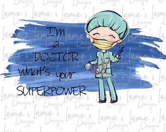 Diseño PNG de superpoderes médicos: campo médico, vida de enfermera (descarga digital)
