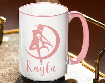 Sailor Moon Mug, Personalized Sailor Moon Mug, Inspired Sailor Moon Coffee Mug,  Birthday Gift For Her, Sailor Moon Lovers, Girly Tea Mug