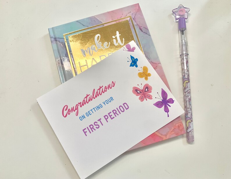 First Period Celebration Box First Period Kits for Girls Etsy