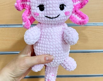 Crochet Axolotl Plushie PDF Pattern: Amigurumi axolotl toy