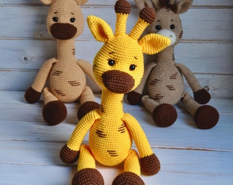 Patron PDF de la girafe au crochet : girafe de 30 cm (12 po.)