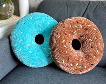 PDF pattern donut pillow, crochet donut pillow, donut pillow pattern, giant donut crochet pillow, home decor